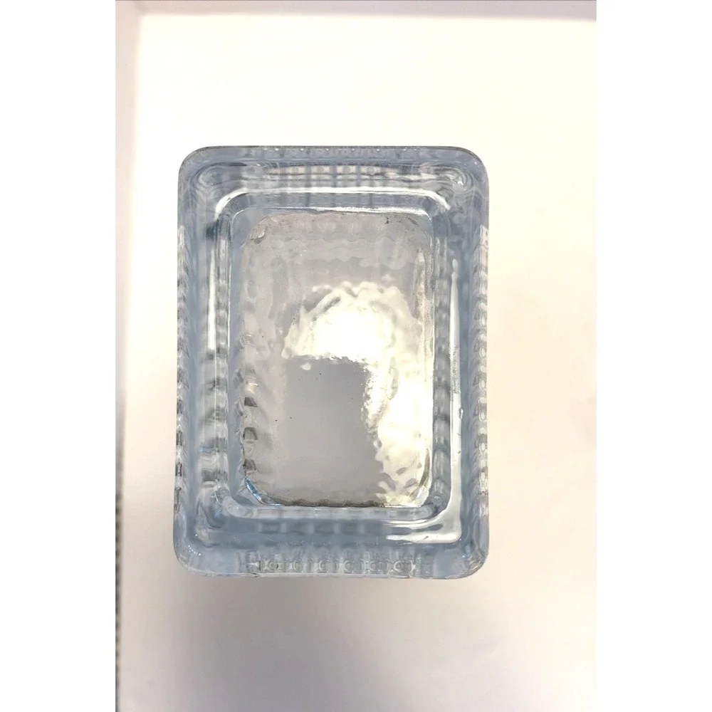 Large Rectangular Vase in the Style of Baccarat Crystal Modern Clear Sparkly Eye